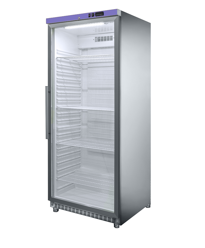 Armoire frigo inox positive ventilée pro porte vitrée