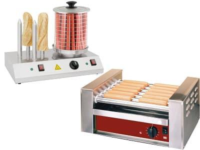 Appareil à hot dog professonnel et accessoires