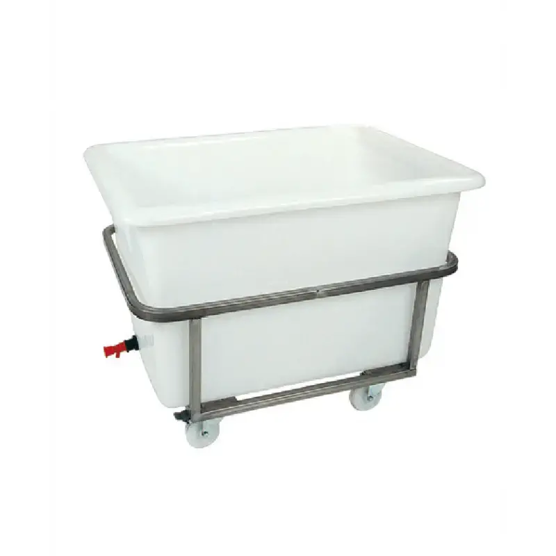 Bac a glace sur chassis inox roulant de 220l a 500l