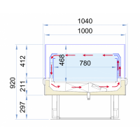 Bac refrigere panoramique positif eye frost 5206