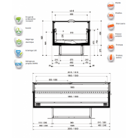 Bac refrigere positif avec couvercles rush 4110