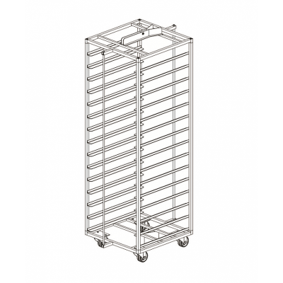 Chariot inox pour four rotatif boulangerie 3755