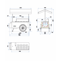 Charrette a glace professionnel bacs ronds 1492