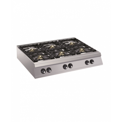 Cuisiniere gaz 2 a 6 feux vifs pour restaurants 3149