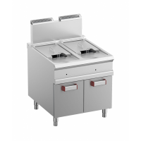 Friteuse gaz avec 1 ou 2 cuves de 18 litres sur armoire 5542