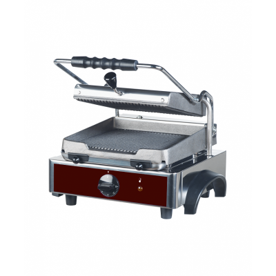 Grill panini electrique avec plaques de cuisson rainurees 536