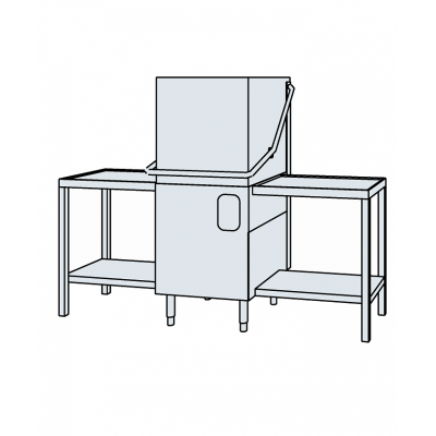 Lave vaisselle a capot avec tables entree sortie 2146