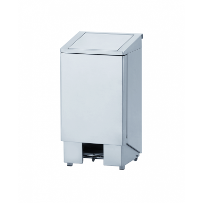 Poubelle inox couvercle avec verin 128