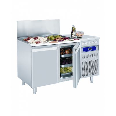 Table frigorifique ventilee avec saladette refrigeree gn 1397