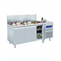 Table frigorifique ventilee avec saladette refrigeree gn 1398