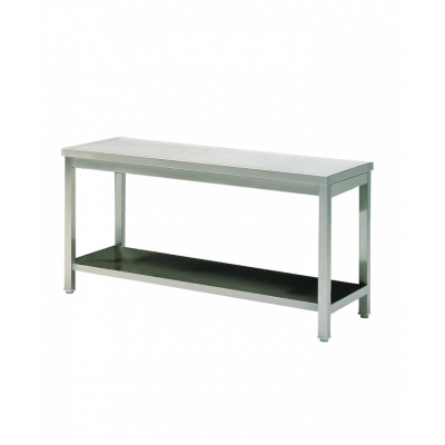 Table inox centrale profondeur 600 demontable 4189