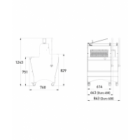 Trancheuse a pain semi automatique sur socle jac 3952