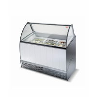 Vitrine panoramique pour glace vrac 10 a 13 bacs 1460