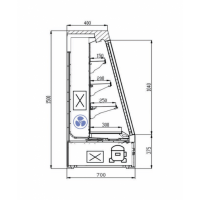 Vitrine semi verticale refrigeree orion sv slim 5393