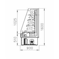 Vitrine semi verticale refrigeree orion svp 5276