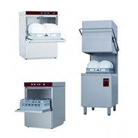 Lave-vaisselle professionnels Lave-vaisselle professionnel monophasé h300  pour les verres avec pompe et adoucisseur - panier 400x400 mm - 465x620x677  mm, 110644